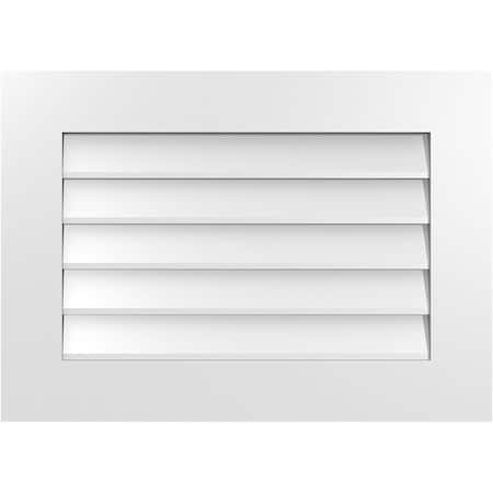 Ekena Millwork Vertical Surface Mount PVC Gable Vent: Non-Functional, w/ 3-1/2"W x 1"P Standard Frame, 28"W x 20"H GVPVE28X2001SN